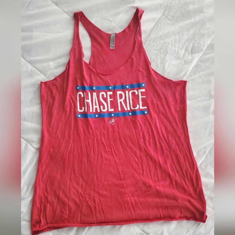 NWOT Chase Rice raw edge Tank Top